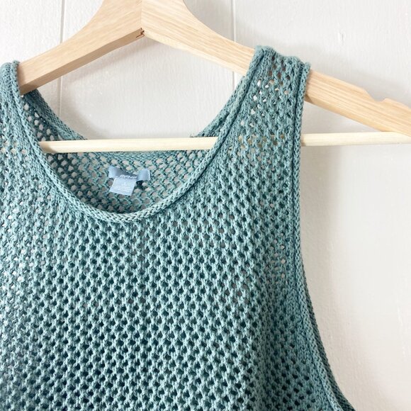 Aerie Green Crochet Tank Top Size Small - Picture 4 of 9
